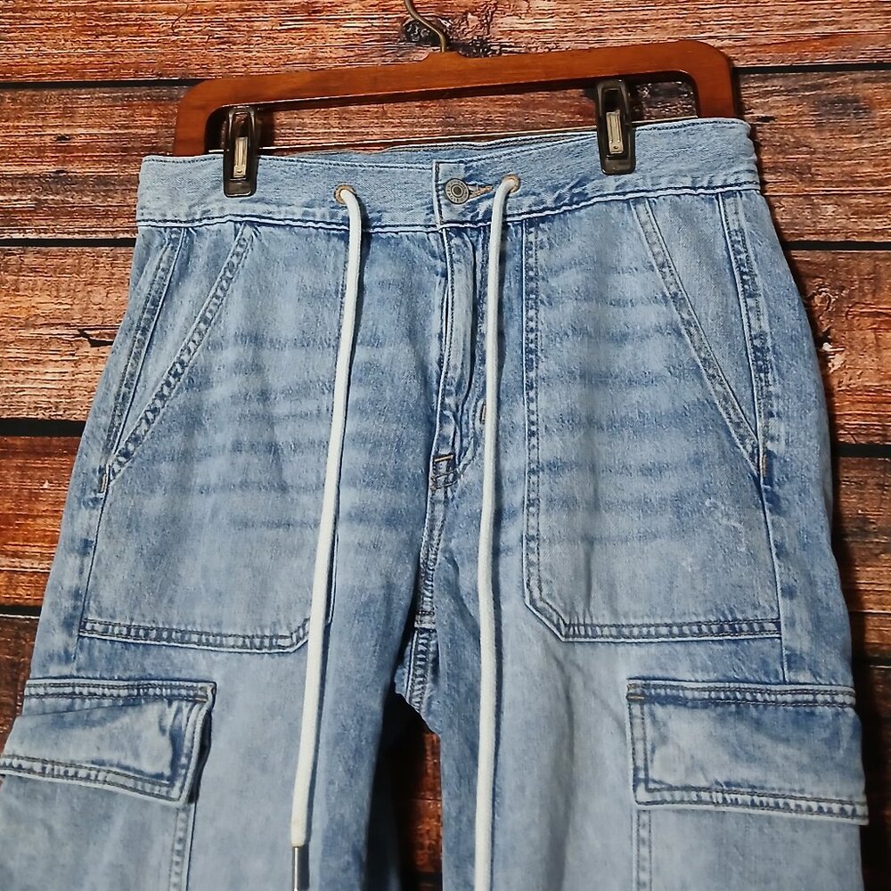American Eagle Jeans 6 Denim Cargo Jogger High Rise - Picture 4 of 9